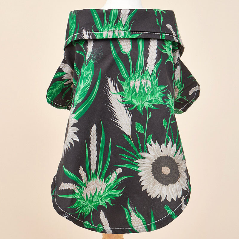 Nauji vasaros indai Šaunūs, gražūs šunų marškinėliai naminių gyvūnėlių drabužiai marginti lapais ir saulėgrąžomis Šunų drabužiai Karštai parduodami naminių gyvūnėlių drabužiai