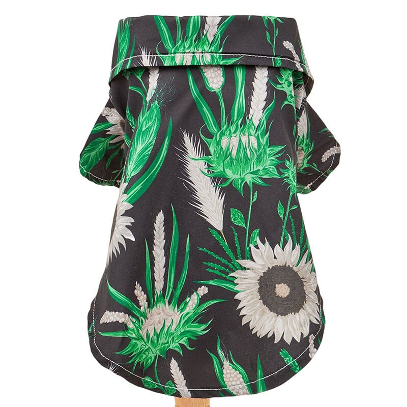 Nauji vasaros indai Šaunūs, gražūs šunų marškinėliai naminių gyvūnėlių drabužiai marginti lapais ir saulėgrąžomis Šunų drabužiai Karštai parduodami naminių gyvūnėlių drabužiai