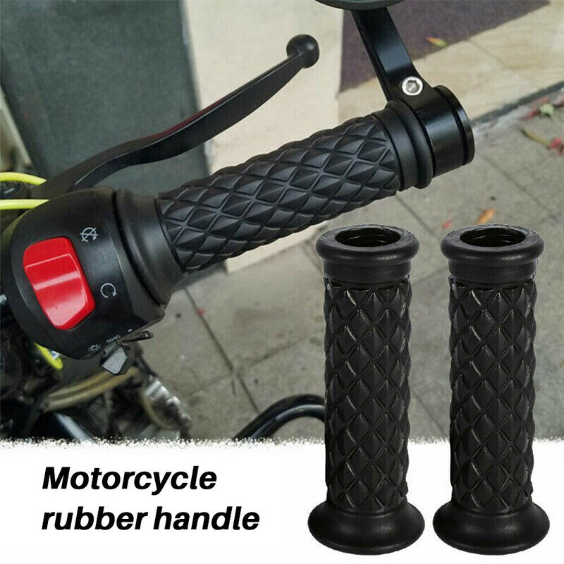 1 pereche universală neagră 22mm 7/8" mâner pentru ghidon bară de înlocuire din cauciuc pentru piese de motocicletă pentru motociclete