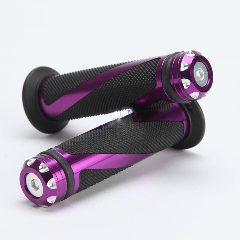 Mâner de mână pentru motocicletă 7/8 inch Ghidon cu dungi violete Mâner de motocross Enduro pentru Ducati Monster Vespa Daytona 675 PCX125 ...