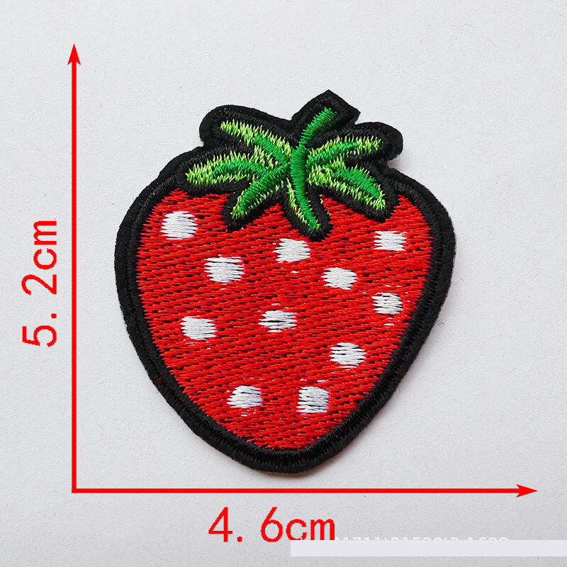 Izsmalcinātas zemeņu auduma uzlīmes, multfilmu dzīvnieku auduma uzlīmes, datoru izšūšanas zīmogi, karstās štancēšanas uzlīmes, bērnu apģērbu aksesuāru ielāpi