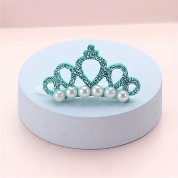 2 τμχ Κλιπ μαλλιών Faux Pearl Crown για κατοικίδια - Κομψοί φιόγκοι σε σχήμα στέμματος για σκύλους και γάτες - προμήθειες και αξεσουάρ περιποίησης