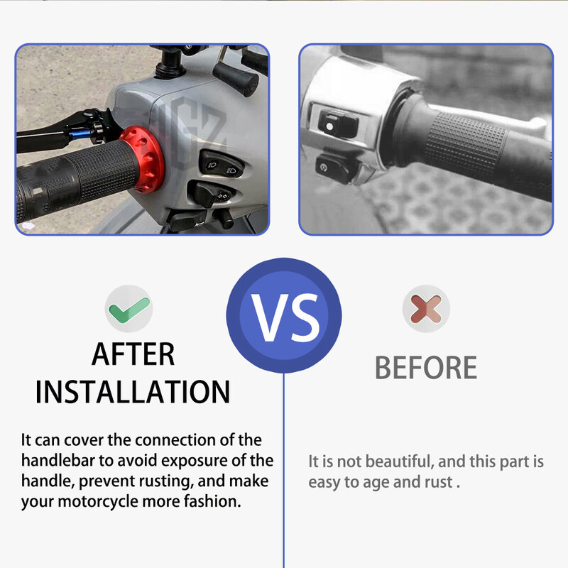 Motociklo CNC aliuminio rankenos rankenos Rankenos jungties dangtelis atviras, papuoštas Vespa GTS 125 250 300 priedams