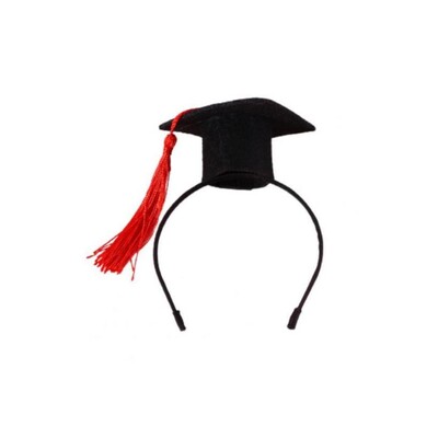 Με καπέλο αποφοίτησης με φούντα γάτα αστεία τσόχα ρυθμιζόμενο καπέλο σκύλου Ελαστική φωτογραφία σκύλου Dr.