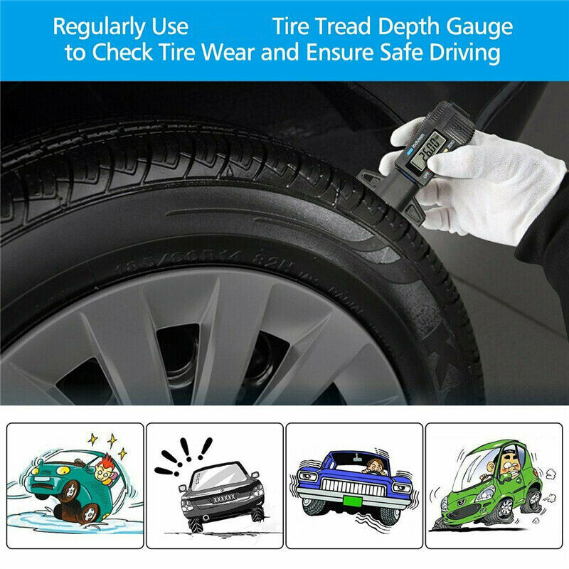 Skaitmeninis automobilio padangos padangos protektoriaus gylio matuoklis, automatinis padangų nusidėvėjimo aptikimo matavimo įrankis, apkabos storio matuokliai, stebėjimo sistema