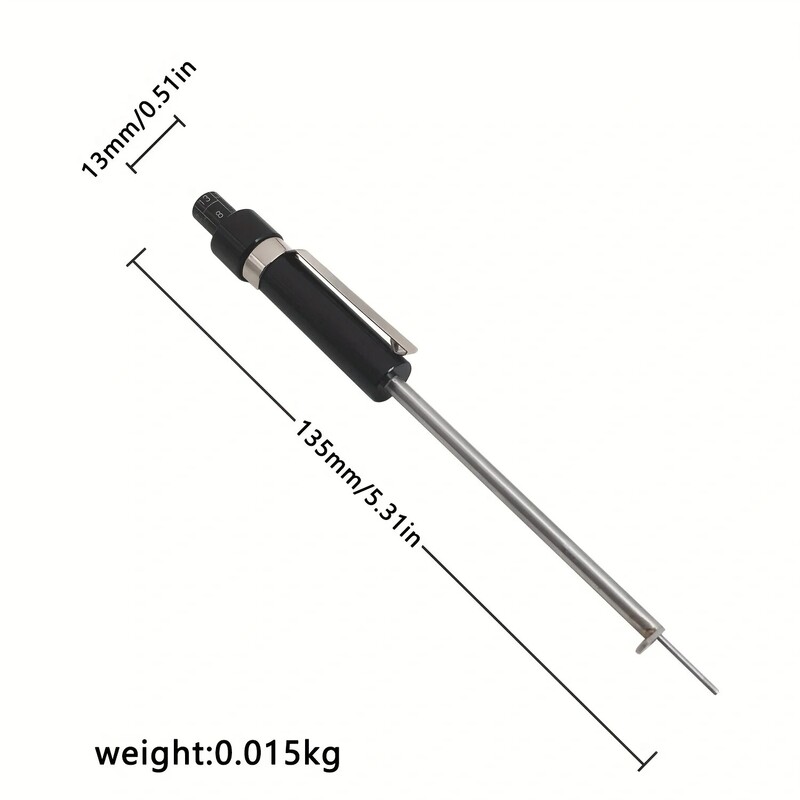 Χάρακας στυλό επιθεώρησης τακακιών αυτοκινήτου Εργαλείο μέτρησης τακακιών φρένων Κατάλληλο για πάχος 6mm / 0,2 ίντσες, μετρητής τακακιών φρένων