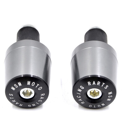 7/8" CNC universalus motociklo vairo rankenos galai, svoriai antivibracinis sidabrinis kištukas, 8 spalvų pasirinkimams
