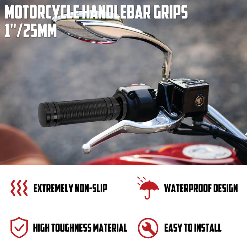 Motociklo neelektroninis 1" 25 mm rankenos rankenos rankena juoda, skirta Harley Sportster XL 1200 883 XR Touring Dyna Softail Custom FLH