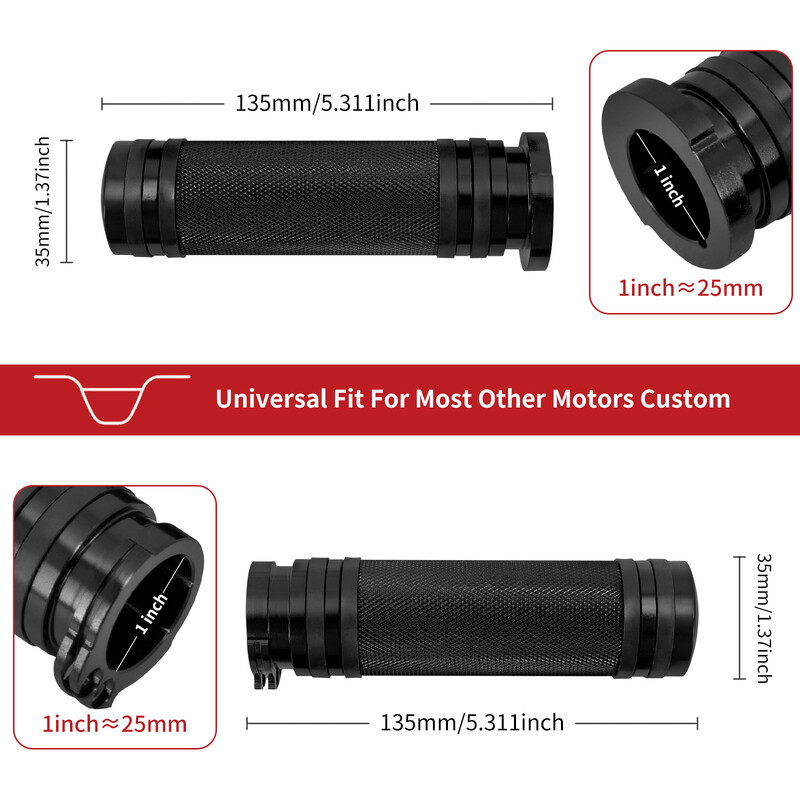 Motociklo neelektroninis 1" 25 mm rankenos rankenos rankena juoda, skirta Harley Sportster XL 1200 883 XR Touring Dyna Softail Custom FLH