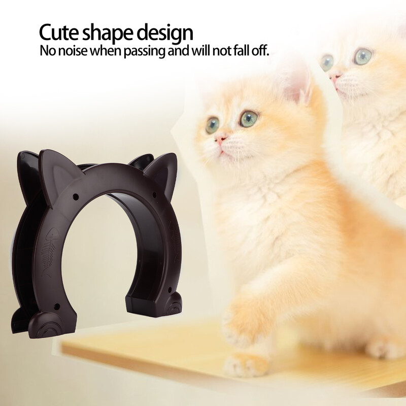 Aptvarai Katės durys Katės durys Vidinės Katės galvos formos plastikinės katės praėjimas pro duris su žuvies kaulų raštu Katės praėjimas pro duris