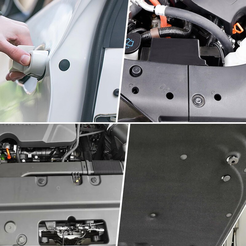 Plastikiniai kniedžių tvirtinimo elementai automobiliams Varžtai automobilių sparnams Buferio varžtai Gnybtai Kniedės automobilių salonams Plastikinių kaiščių priedai