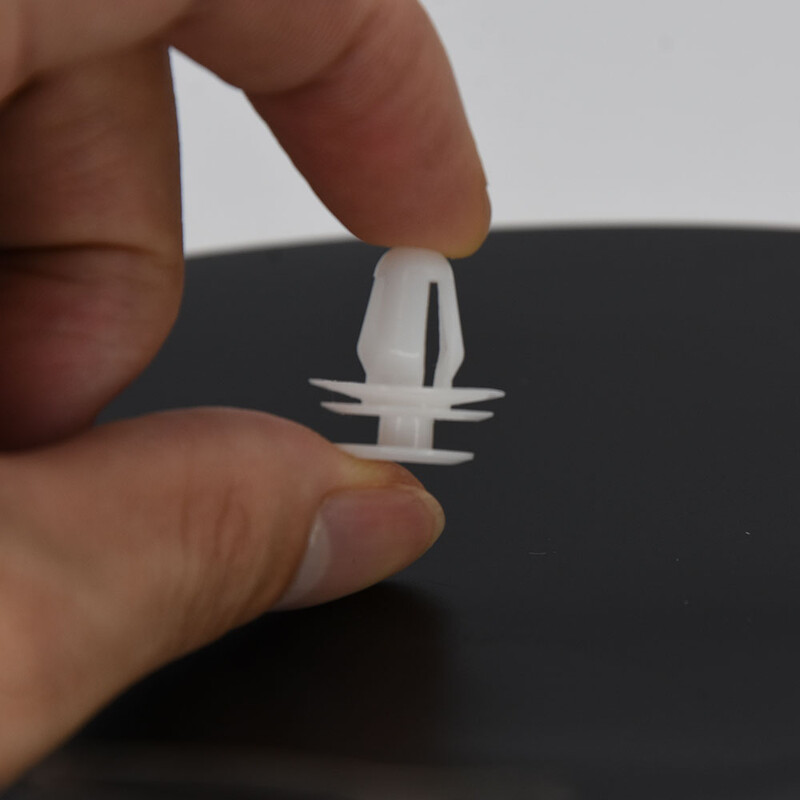 8 mm caurumu automašīnas fiksētais kniedes fiksators plastmasas kniedes stiprinājuma spiedpogas 50 gab. balti auto bufera spārnu stiprinājuma stiprinājuma fiksatori