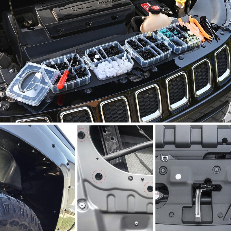 845 Auto Push Retainer Clips Auto Stiprinājumu Sortiments Neilona Bufera Fender Kniedes GM Ford Lexus Honda Chrysler Mazda