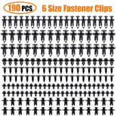 190 vnt. automobilio laikiklio spaustukas, 6 dydžio plastikinis tvirtinimo elementų rinkinys, automobilių apdailos plokštės stumdomas spaustukas, automatinio kėbulo buferio sparno kniedžių rinkinys sunkvežimiui