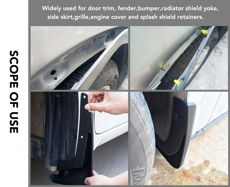 300/50gab 8mm plastmasas Stiprinājumi Skrūves Universāls Automašīnas Bufers Spārns Melns Kniedes Auto Stiprinājums Spraudņi Auto piederumi