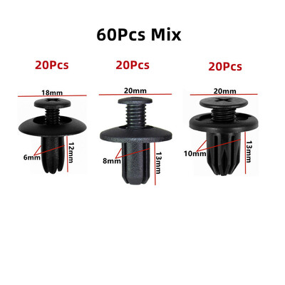 8 mm 6 mm 10 mm skylės automobilio purvasaugis buferio kniedės tvirtinimo elementas, automatinis stumdomas kaištis, sparnas, apdailos plokštės varžtiniai spaustukai, skirti Toyota Honda Mazda Nissan