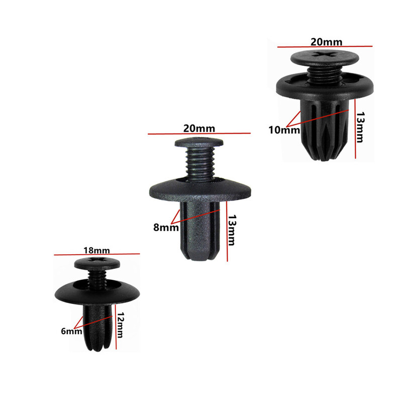 8 mm 6 mm 10 mm skylės automobilio purvasaugis buferio kniedės tvirtinimo elementas, automatinis stumdomas kaištis, sparnas, apdailos plokštės varžtiniai spaustukai, skirti Toyota Honda Mazda Nissan