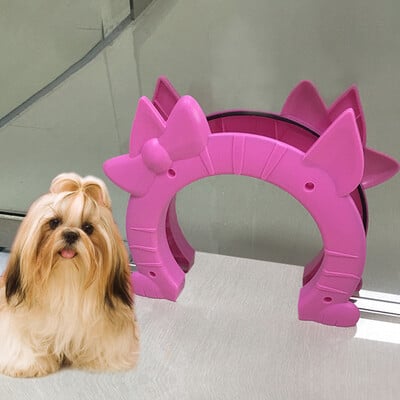 Smart Pet Door for Cats Interior 2 Way Hole Shape Pass Fits Hollow Core Glass Solid Door for Cats Up Dog Gate Hole