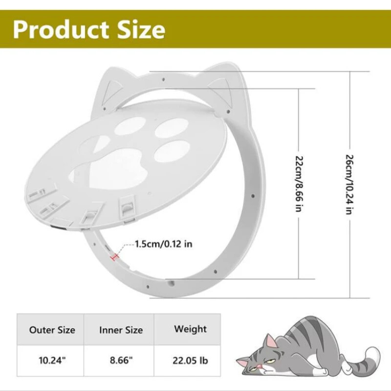 Naminių gyvūnėlių ekrano durys Magnetinės, savaime užsidarančios mažų šunų ir kačių durys su užrakinimo funkcija, skirtos ekrano durims, langui ir verandai