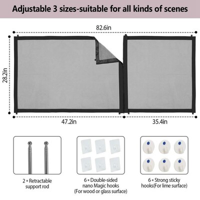 1 vnt. sulankstomas naminių šunų vartų durų užtvaras, apsauginis tvora, tinklinis aptvaras