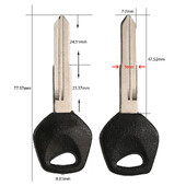 Náhradný kľúč WhatsKey pre motocyklový kľúč, nezostrihaný, pre Suzuki, zámok proti krádeži, kľúč zapaľovania AN650 AN250 AN400 Sj50 V125G V125S V50 AG50 60