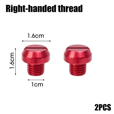 M10/M8 motociklų veidrodžio angos užtvaros kištukai varžtai varžtai kairėje dešinėje sriegis veidrodžio angos dangteliai aliuminio CNC apdaila