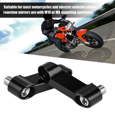 10 mm-es 8 mm-es motorkerékpár-visszapillantó tükör adapter készlet felszálló rögzítő hosszabbító 8 mm-es tükör hosszabbító motorkerékpár tükör adapter 10 mm-es tükör