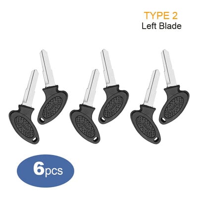 6 vnt Raktų tuščia kairiojo dešiniojo ašmenų raktai motociklo motorolerio mopedui ATV GY6 KYMCO