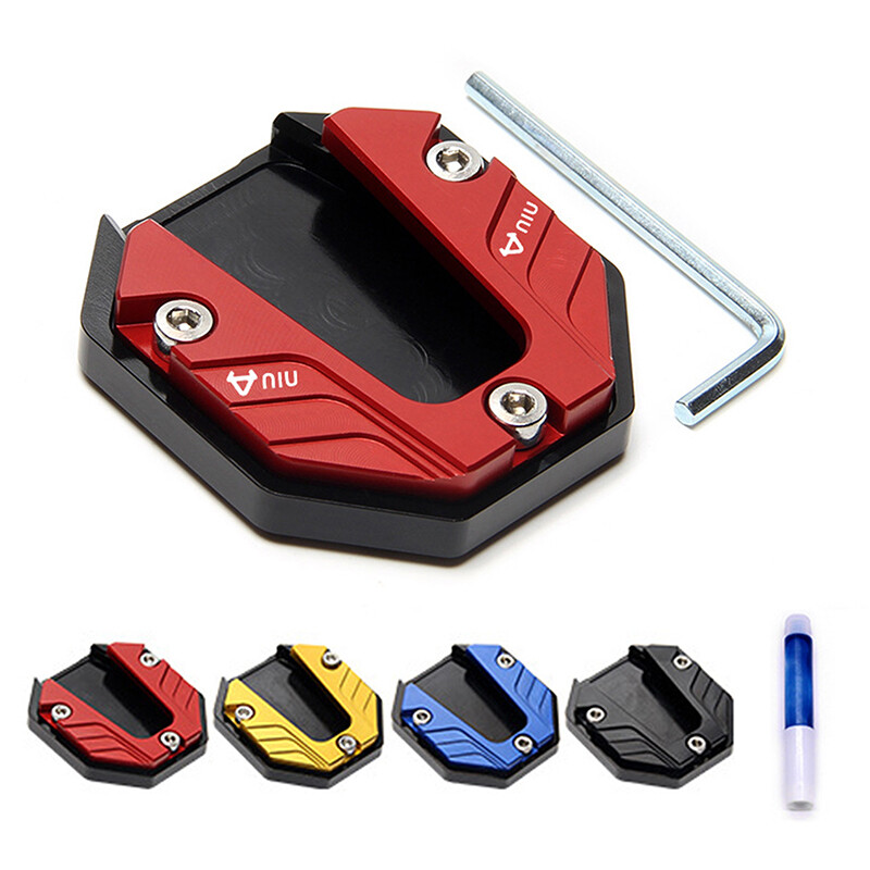 1X neslystantis aliuminio lydinio paspirtukas motociklo dviračio stovo ilgintuvas šoninio stovo prailginimo pagalvėlės atraminė plokštė padidinta bazė