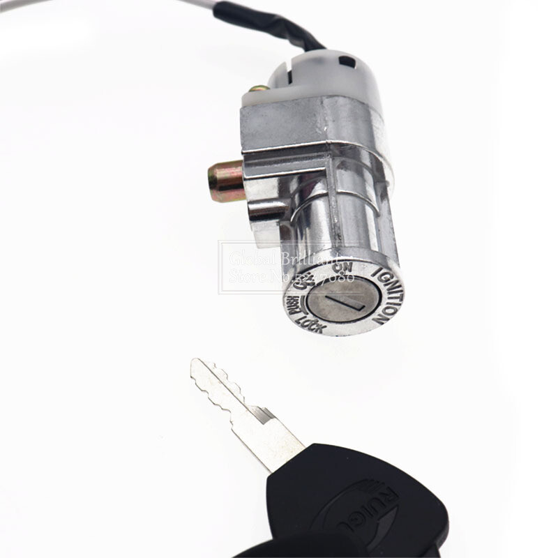 Universalus motociklo akumuliatoriaus įkroviklio mini užraktas su 2 raktais, skirtas motociklo elektriniam dviračio paspirtukui E-dviračio elektrinis užraktas