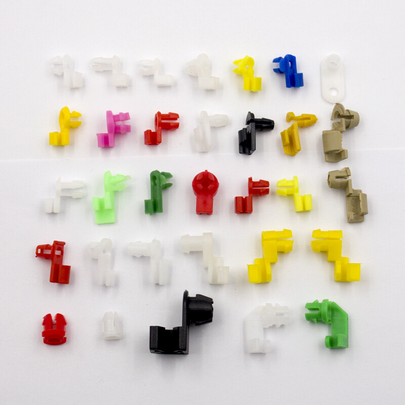 Mišri 50 vnt. automobilio vielos spaustukai fiksuotų durų užrakto strypo segtukų šoninių tvirtinimo detalių laikiklio kniedė