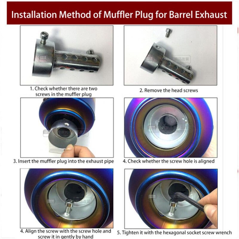 Motocikla izplūdes trokšņa slāpētājs DB Killer trokšņa slāpētājs Dzelzs Eliminator Skaņas Regulējams Universāls Deflektora Ieliktnis 35mm/42mm/45mm/48mm/60mm
