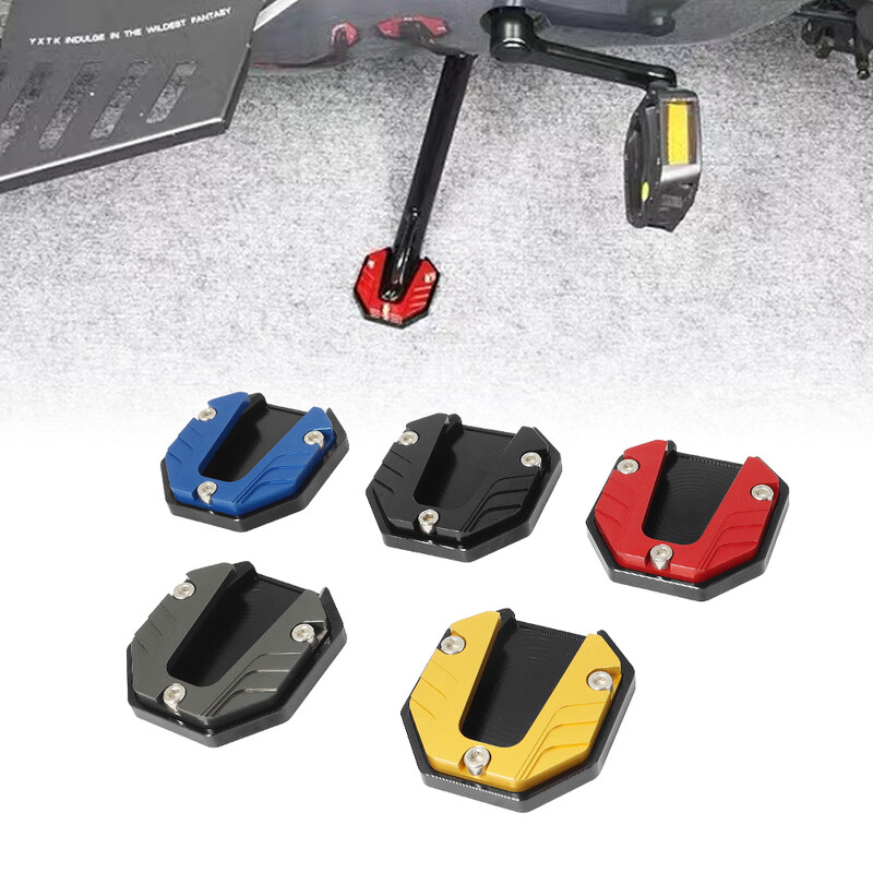 Scooter universal Motocicletă Biciclete Kickstand Extender Picior Suport lateral Extensie Pad Placă de suport Anti-alunecare Bază mărită