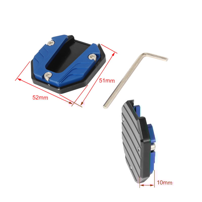 Scooter universal Motocicletă Biciclete Kickstand Extender Picior Suport lateral Extensie Pad Placă de suport Anti-alunecare Bază mărită