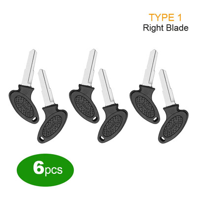 6 vnt. Raktų tuščia kairiojo dešiniojo peilio nenupjauti raktai motociklo motorolerio mopedui ATV GY6 KYMCO