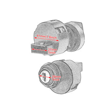 Мотоциклет Черен пластмасов ключ за запалване Стартиране на двигателя Заключване с 2 ключа за ATV за Polaris Sportsman 500 2000 2001