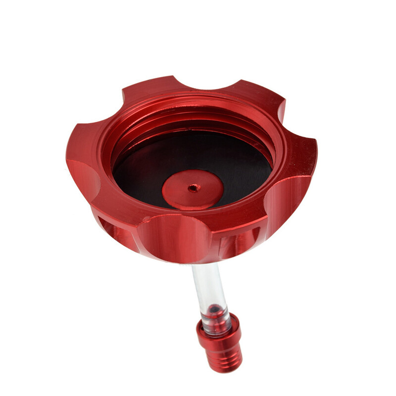 Didelio našumo CNC aliuminio dujų degalų bakas su dangtelio dangteliu, ventiliatoriaus ventiliacijos vožtuvu, 49 mm nešvarumų dviračio benzino bakui