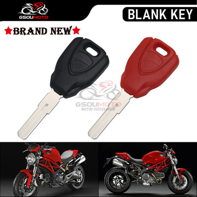 Motorkerékpár fekete/piros üres kulcsú vágatlan pengekulcsok Ducati Monsterhez 696 796 795 899 959 1098 1199 1299 Multistrada MTS950