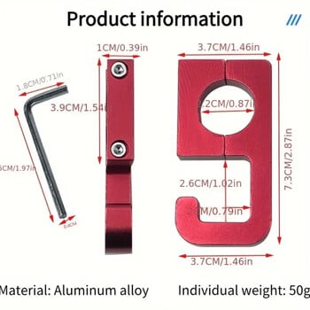 Универсална мотоциклетна кука, електрически велосипед, закачалка за чанта, тежкотоварна алуминиева сплав, закачалка за кормило за скутер, електрически велосипед 2024