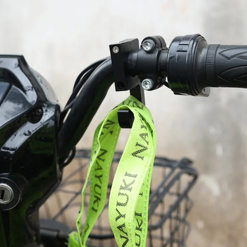 Universalus motociklo kablys elektrinio dviračio pakabos krepšio laikiklis Sunkaus aliuminio lydinio vairo pakaba, skirta motorolerio elektriniam dviračiui 2024 m.