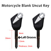 Augstas kvalitātes jaunas tukšas motocikla neapgrieztas atslēgas, melnas, zilas, sarkanas, garums 50 mm Kawasaki motocikla rezerves daļu nomaiņas piederumam