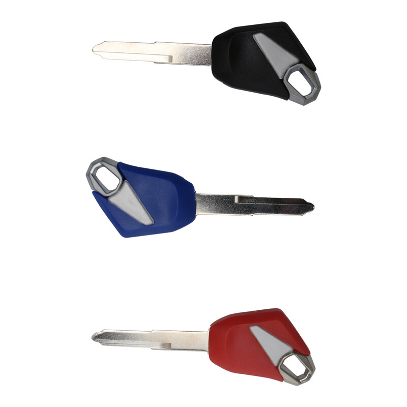 Augstas kvalitātes jaunas tukšas motocikla neapgrieztas atslēgas, melnas, zilas, sarkanas, garums 50 mm Kawasaki motocikla rezerves daļu nomaiņas piederumam