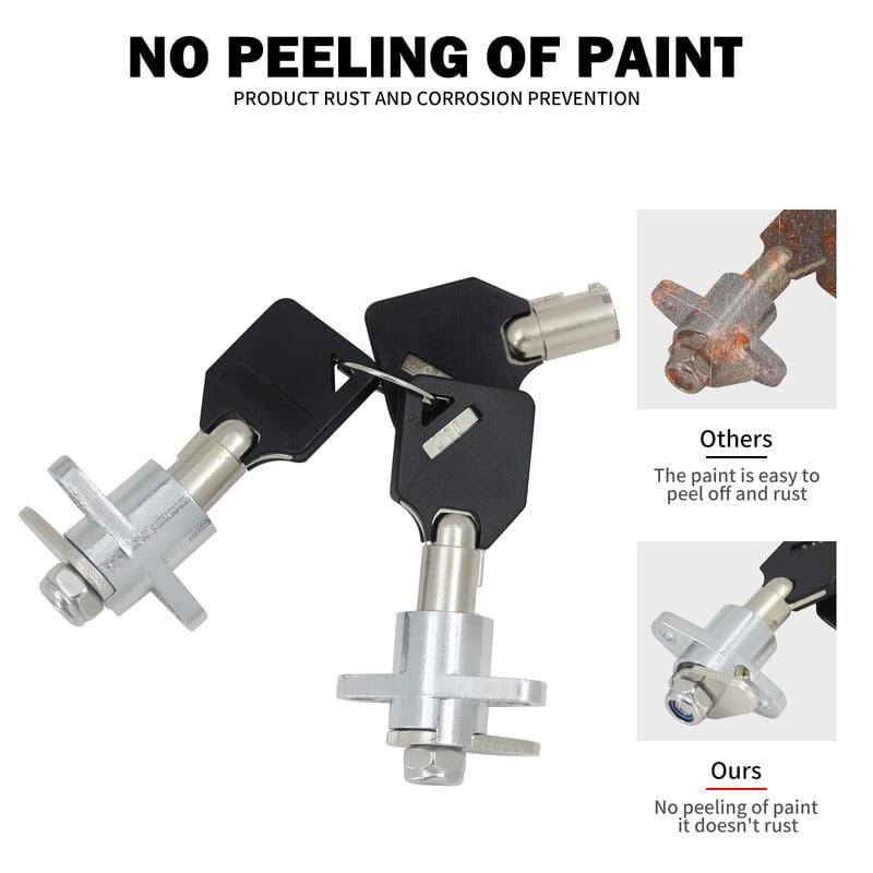 Juodos motociklų spynų dalys Kietos sėdmaišio spynos raktų rinkinys, skirtas Harley Road King Street Electra Glide Touring modeliui 1997–2013 m.