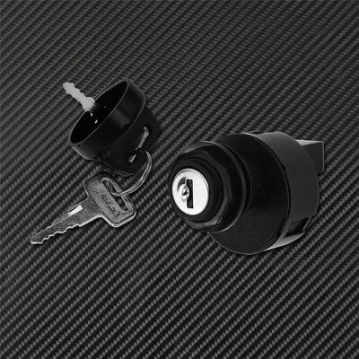 Motociklo 4 kontaktų uždegimo raktelio jungiklis su rakteliais juodas užvedimo variklio užraktas plastikinis skirtas Polaris Sportsman 500 2000 2001 keturračiui