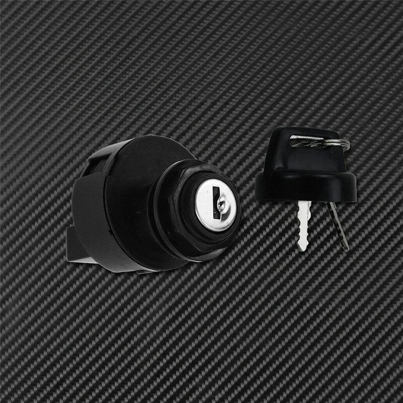 Motociklo 4 kontaktų uždegimo raktelio jungiklis su rakteliais juodas užvedimo variklio užraktas plastikinis skirtas Polaris Sportsman 500 2000 2001 keturračiui