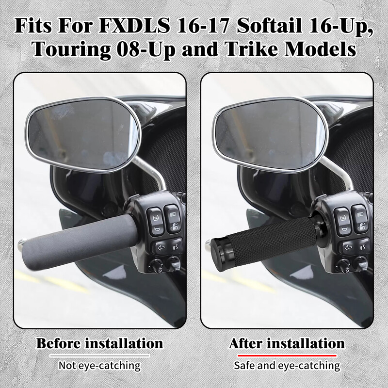 Motociklo elektroninės rankenos 1" 25 mm juodos rankenos, skirtos Harley Touring Road King Glide FLHR Breakout CVO Ultra Limited FLHTK