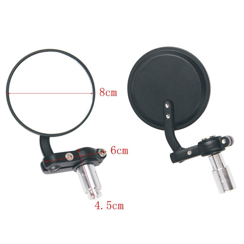 Universalūs 22 mm 7/8 colių motociklo apvalūs vairo šoniniai veidrodėliai veidrodžiai, aliuminio galinio vaizdo šoniniai veidrodėliai, skirti Harley Suzuki DRZ 400