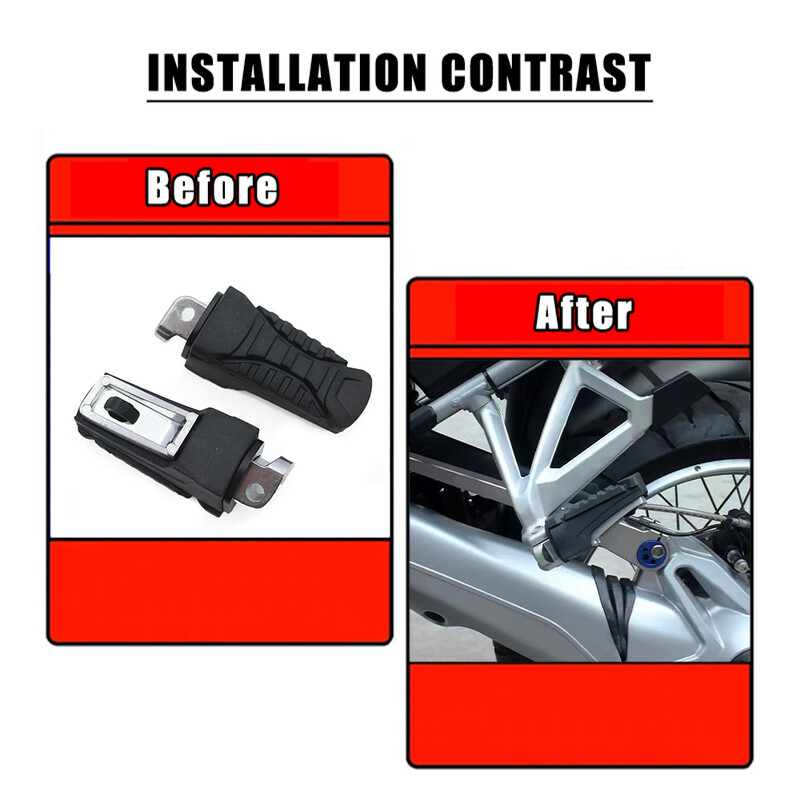 Galinė keleivio kojos atrama, skirta BMW R1200GS R1250GS Adventure GS R1200 R1250 2014-2023 S1000XR aliuminio kojelės laikiklio pėdos kaištis