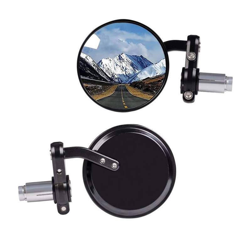 2 vnt./pora universalūs motociklo galinio vaizdo veidrodžiai, apvalūs 7/8 colių vairo galas, sulankstomas motociklo šonas, skirtas Cafe Racer 2023 CAR