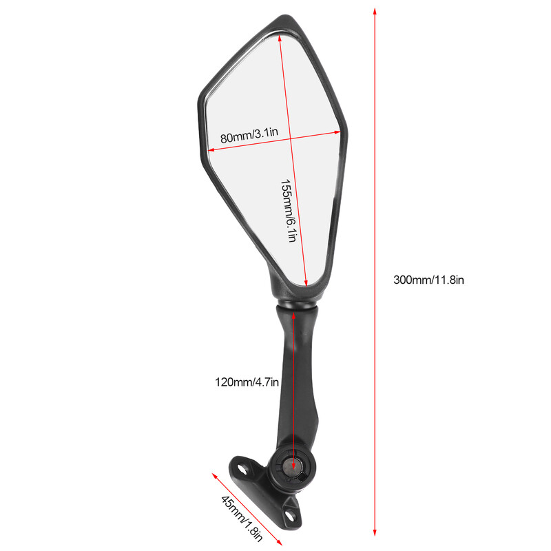 2 gab Motocikla atpakaļskata spoguļi, salokāmi melni, Ninja 300 250 ZX6R 636 300R EX300 ABS 2011-2018 motocikla daļas nomaiņa
